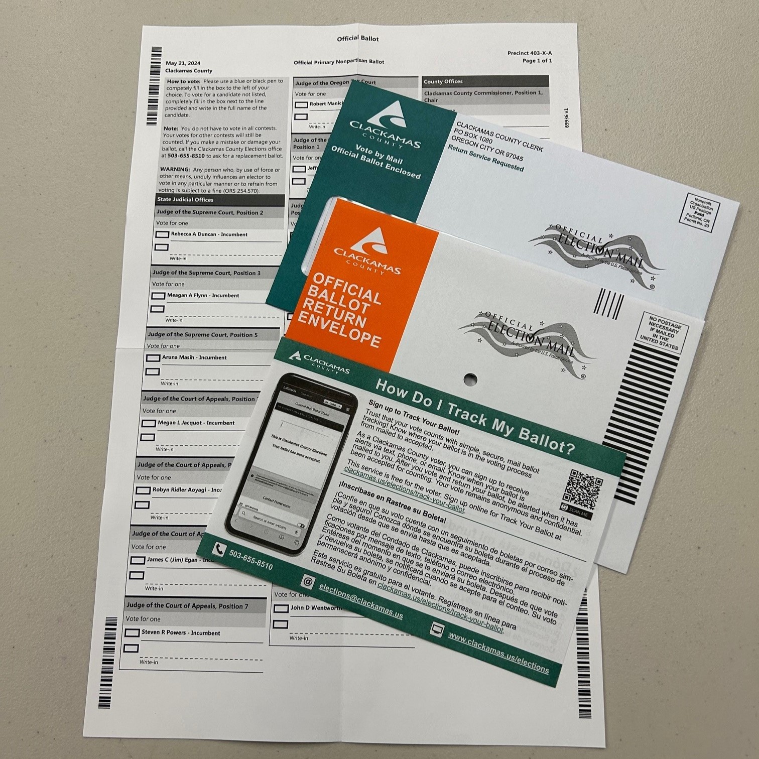 Clackamas County Elections Mails Ballots to 315,000 Voters for the May